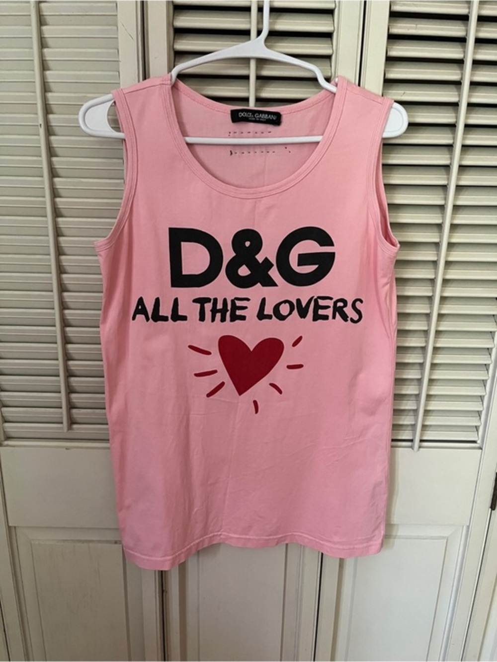 Dolce & Gabbana Pink Tee with Black Stitch Detail